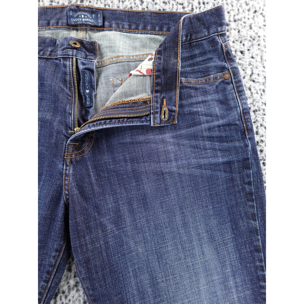 Lucky Brand 221 Jeans Mens 38x30 Straight Fit Dark Wash Stretch Denim‎ Jeans - Picture 3 of 15